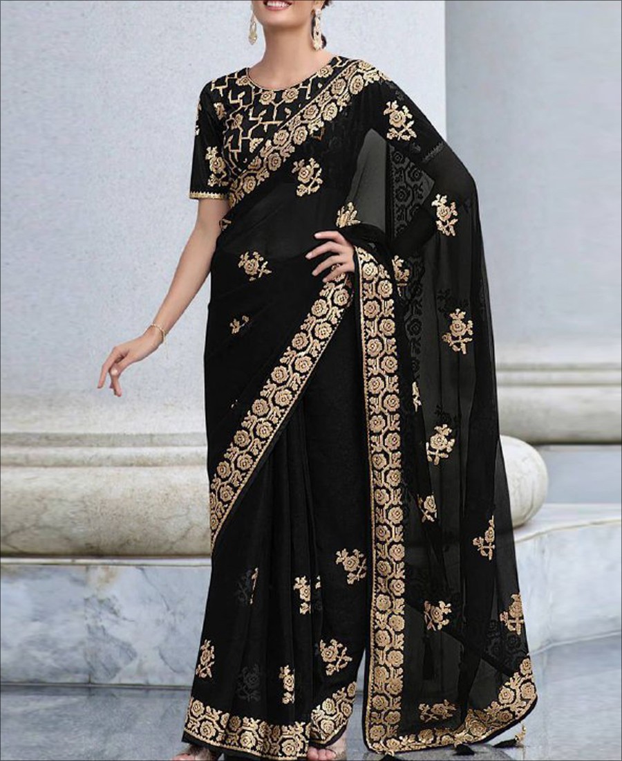Party Wear Multi Color Printed Saree - Party Wear Sarees - Sarees - Indian-iangel.vn