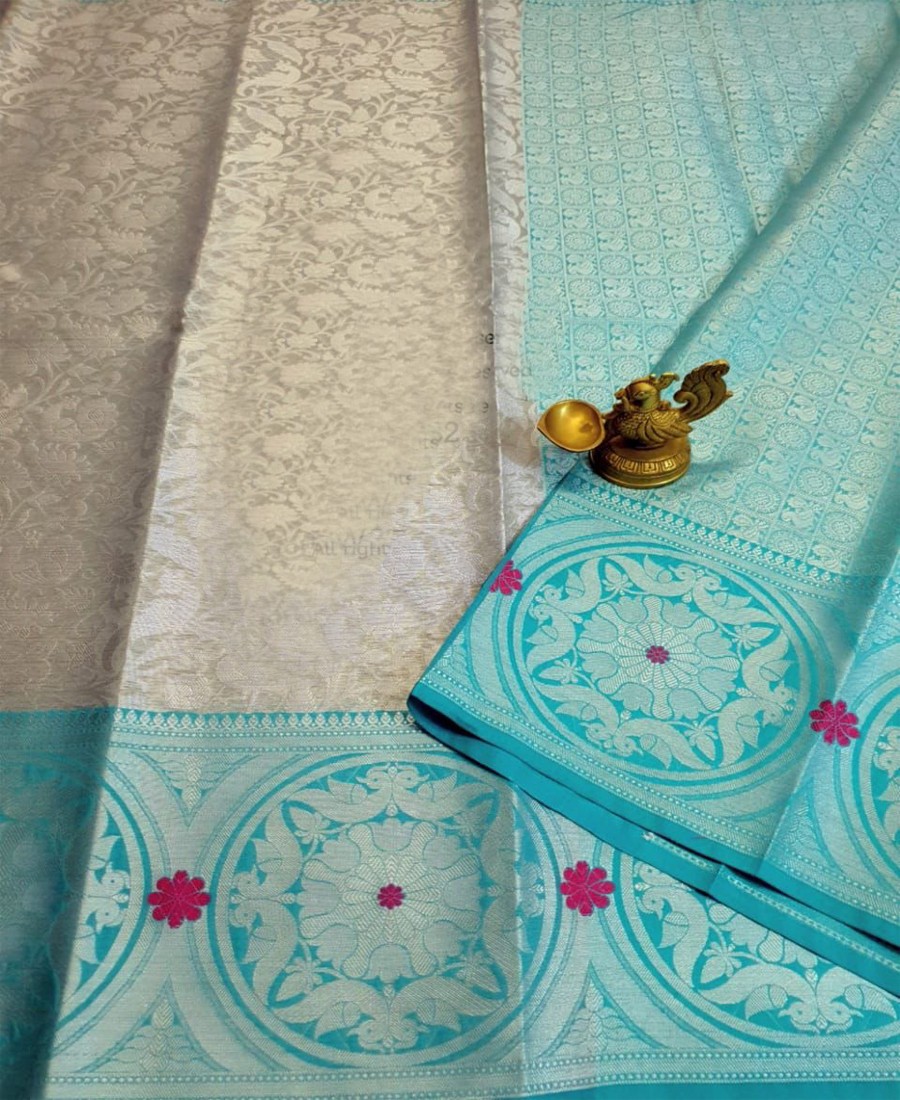 VF - Ethnic Lichi soft silk woven saree