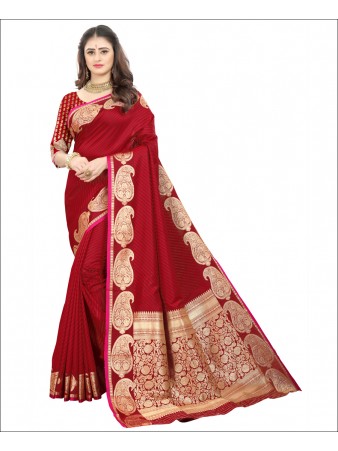 RL- Red color Pure Silk saree